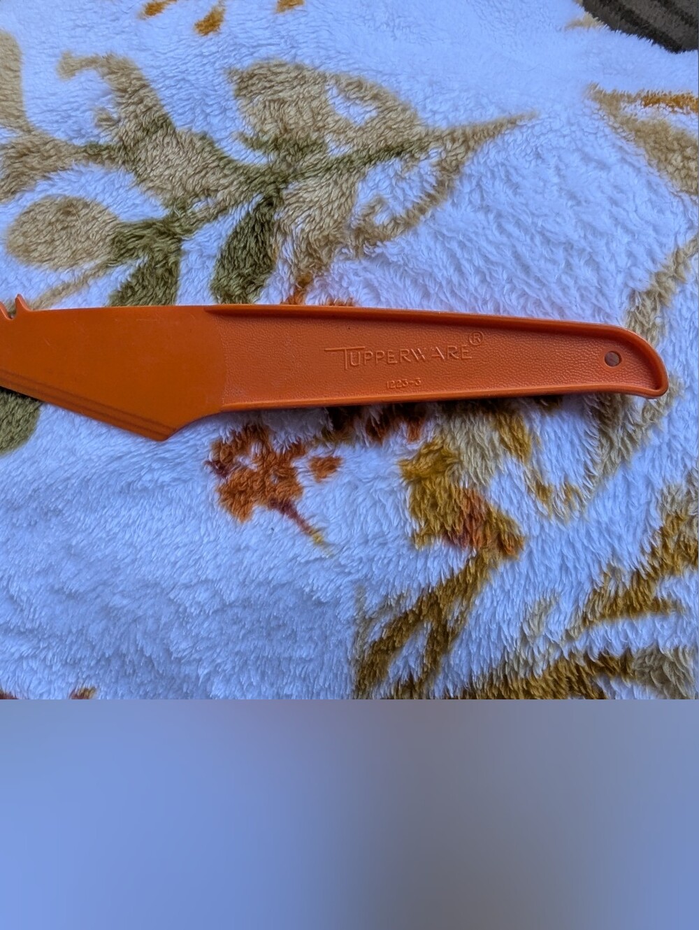 Vintage Tupperware Orange Cheese Cutter Server 1223-3